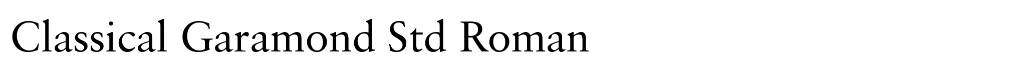 Classical Garamond Std Roman image